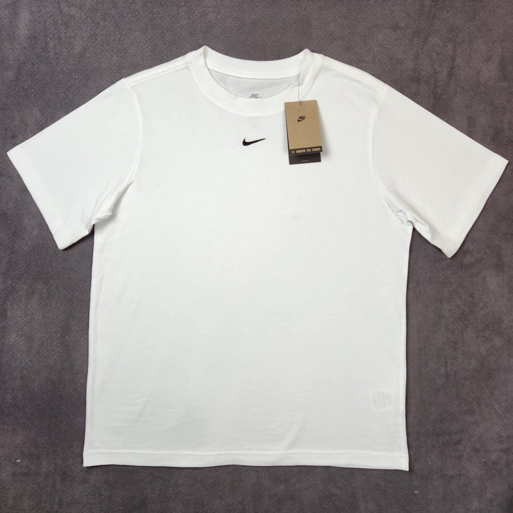 Nike Sportswear Essential T Shirt Womens‎ XS White Short Sleeve Loose Fit Tee